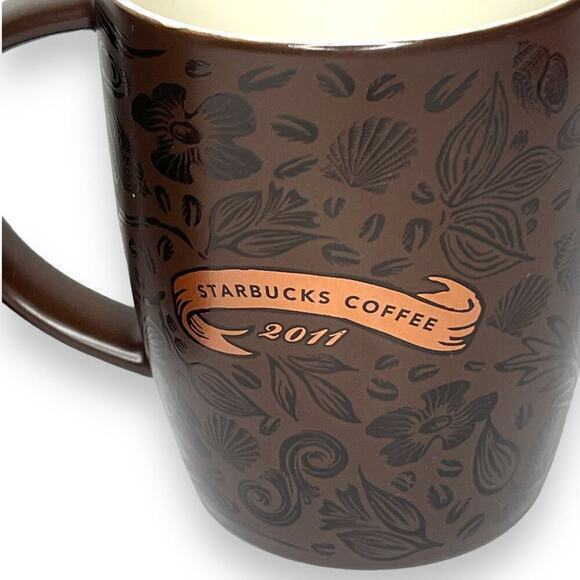 Starbucks Split Tail Mermaid Siren Coffee Mug 2011 40th Anniversary Set of‎ 2 - Picture 6 of 9